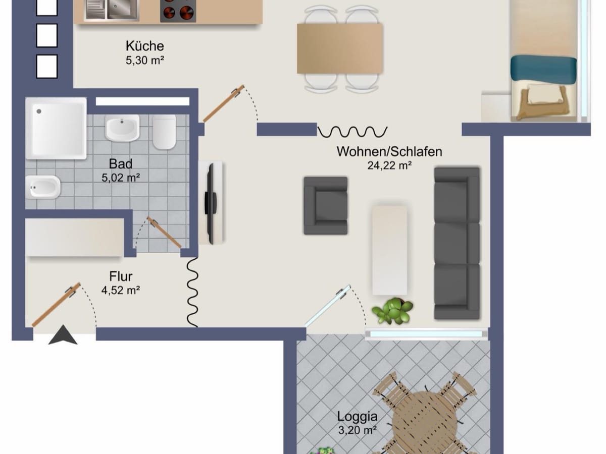Studio loué à Taunusstein — WE 87 (6e étage) — photo 14
